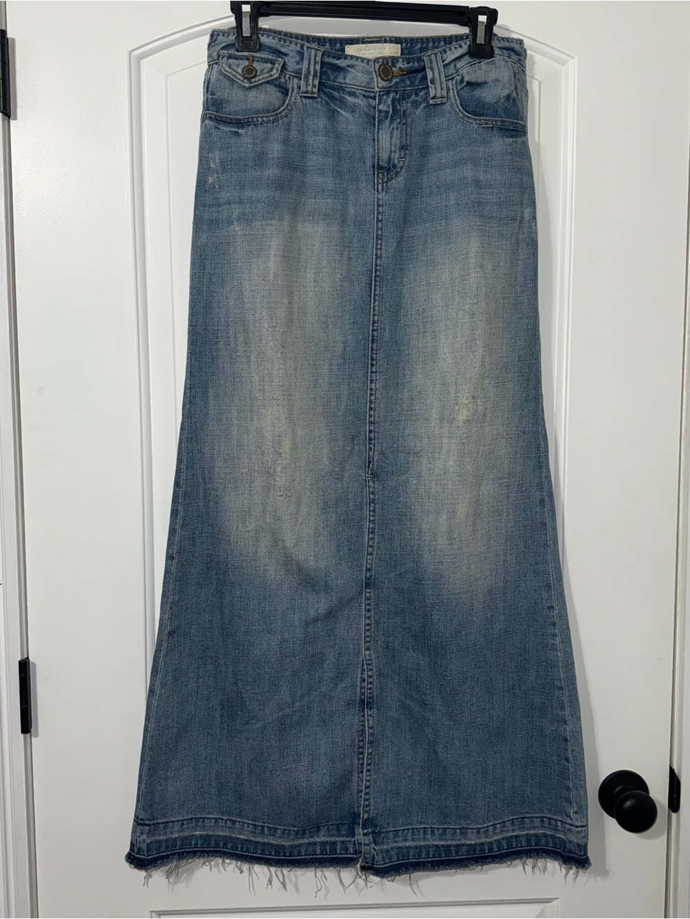 Maurice’s Long Denim Skirt Women’s Size 5/6 Light Wash Cotton Modest Apostolic